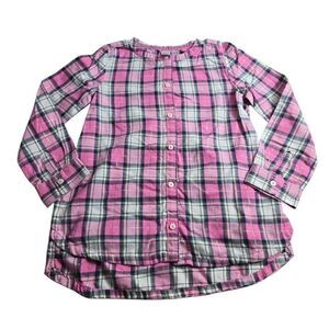 Carter's pink gold plaid buttondown shirt 8